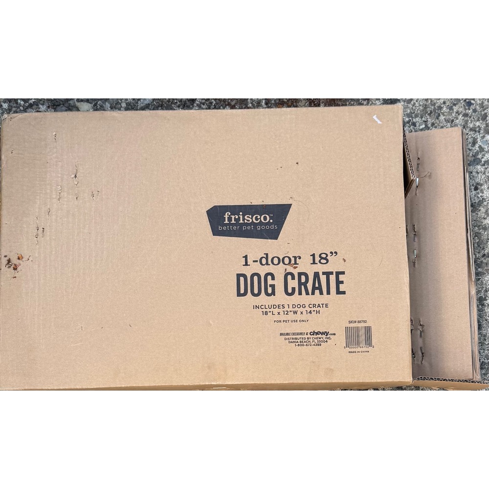 Frisco 1-Door 18 Inch Folding Metal Dog Crate Black SKU 88792 Small Pet Kennel